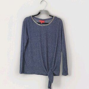 Jennifer Lopez  Womens Light Sweater Top Blinky Neck Long Sleeve Pullover Sz L